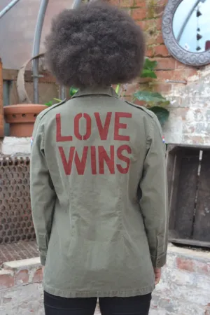 'Love Wins' Vintage Dutch Army Jacket
