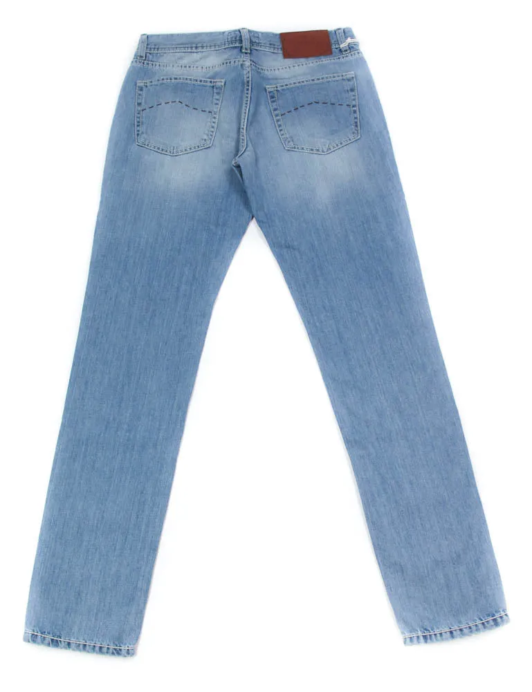 Luigi Borrelli Denim Blue Jeans - Extra Slim - 32 US / 48 EU