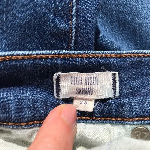 Madewell 9&quot; High-Rise Skinny Jeans Blue 28 $128