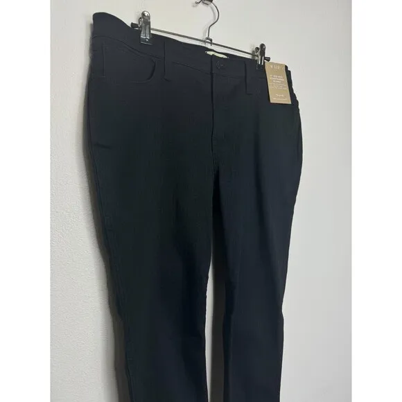 Madewell Petite Sz 32P Mid-Rise Roadtripper Skinny Jeans Bennett Black Wash NWT