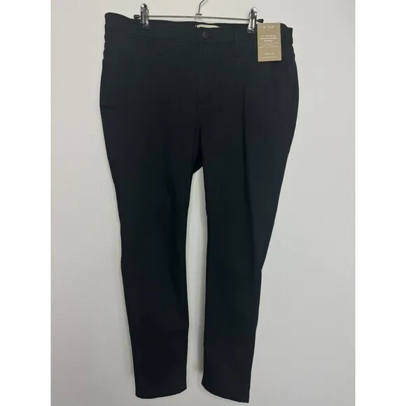 Madewell Petite Sz 32P Mid-Rise Roadtripper Skinny Jeans Bennett Black Wash NWT