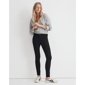 Madewell Petite Sz 32P Mid-Rise Roadtripper Skinny Jeans Bennett Black Wash NWT