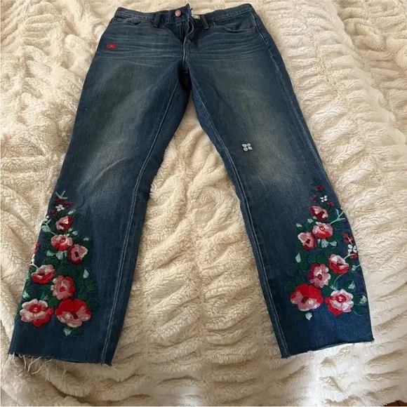 MADEWELL Slim Boy Jean Embroidered Floral Edition