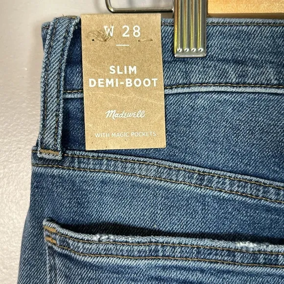 Madewell Slim Demi-Boot Jeans NWT Size 28