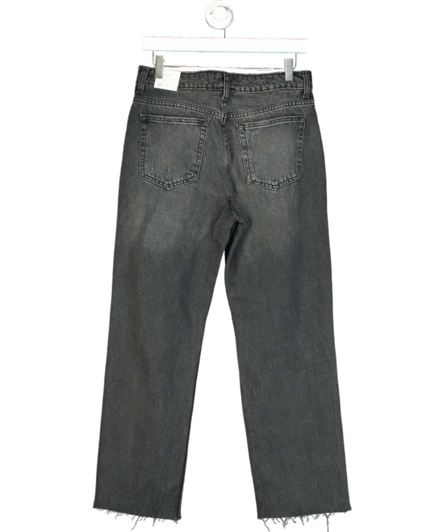 MANGO Black Blanca Straight-fit Cropped Jeans UK 10