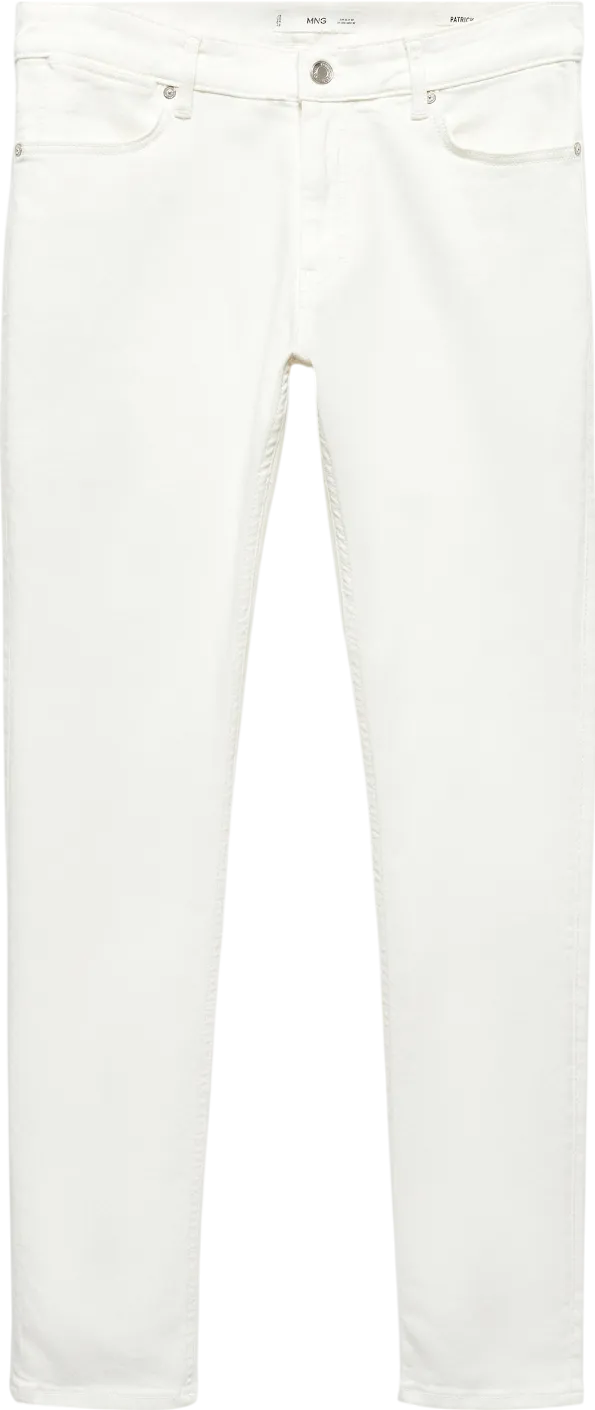 MANGO White Slim Fit Ultra Soft Touch Patrick Jeans W32