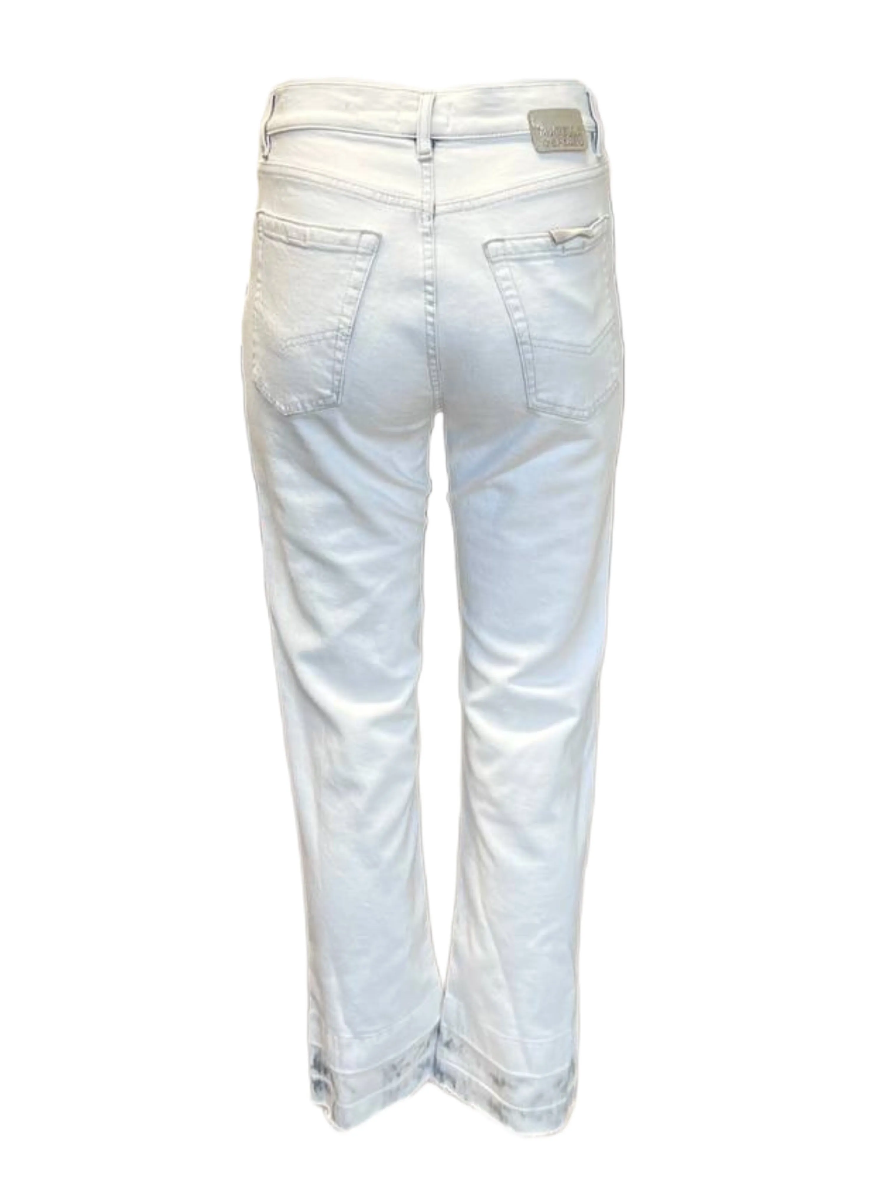 Marella By Max Mara Women's Denim Grey Rslim Straight Pants Size 4 NWT