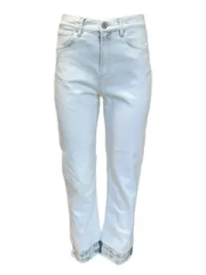 Marella By Max Mara Women's Denim Grey Rslim Straight Pants Size 4 NWT