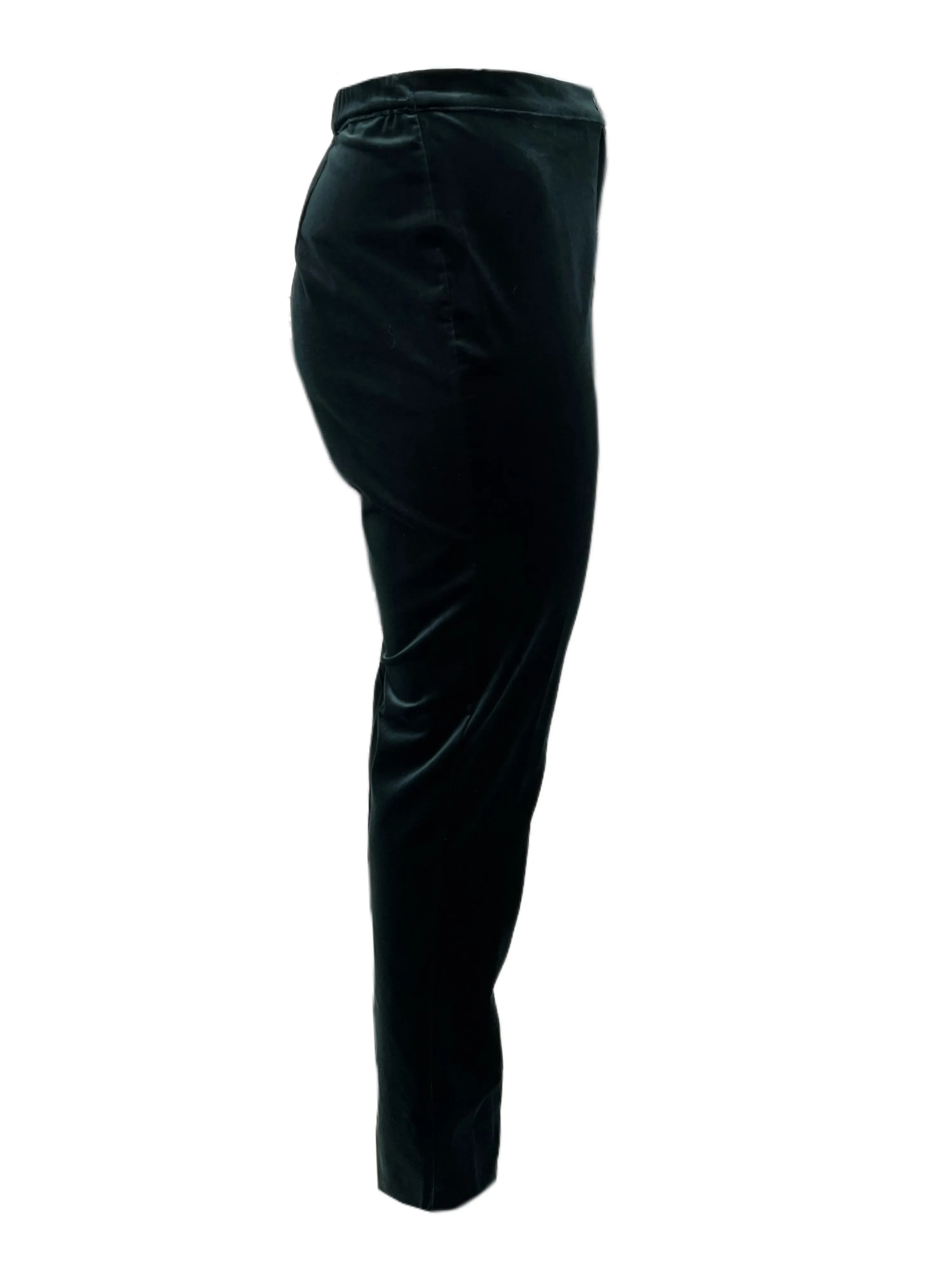 Marina Rinaldi Women's Green Regola Velour Pants NWT