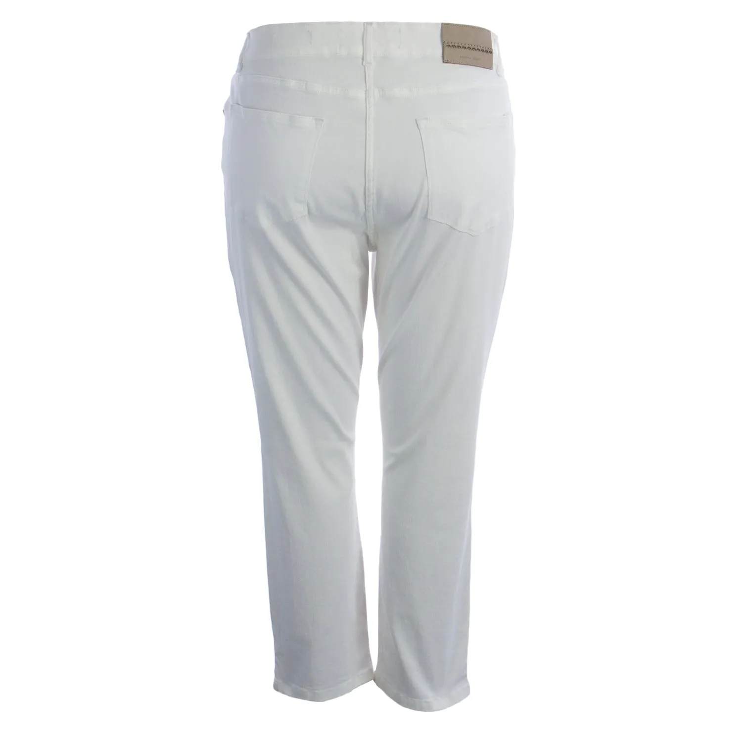 MARINA RINALDI Women's White Ragione Low Waist Jeans $290 NWT