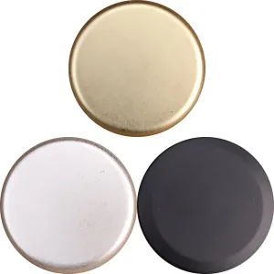 Matte Finish Black Silver Gold Flat Shank Metal Buttons for Denim Coats 18 Pack