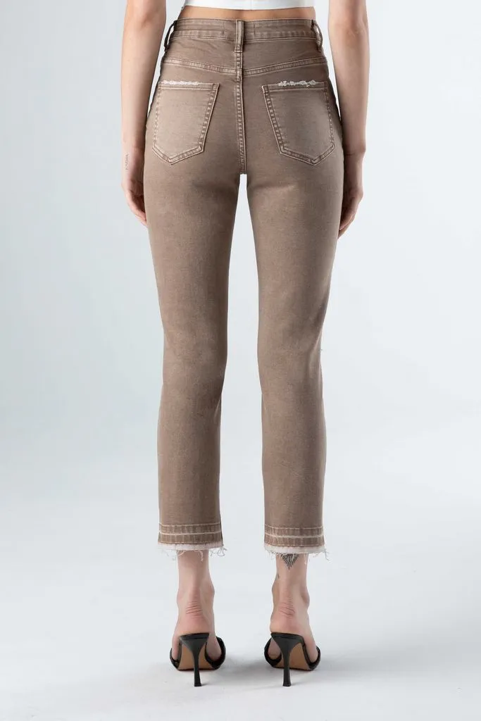 Mauro Super High Rise Crop Straight Jeans