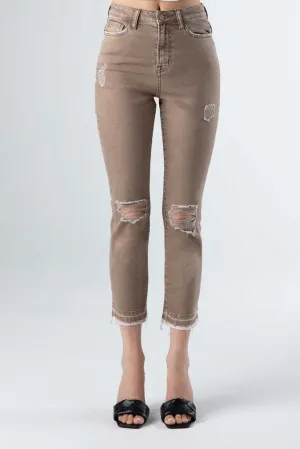 Mauro Super High Rise Crop Straight Jeans