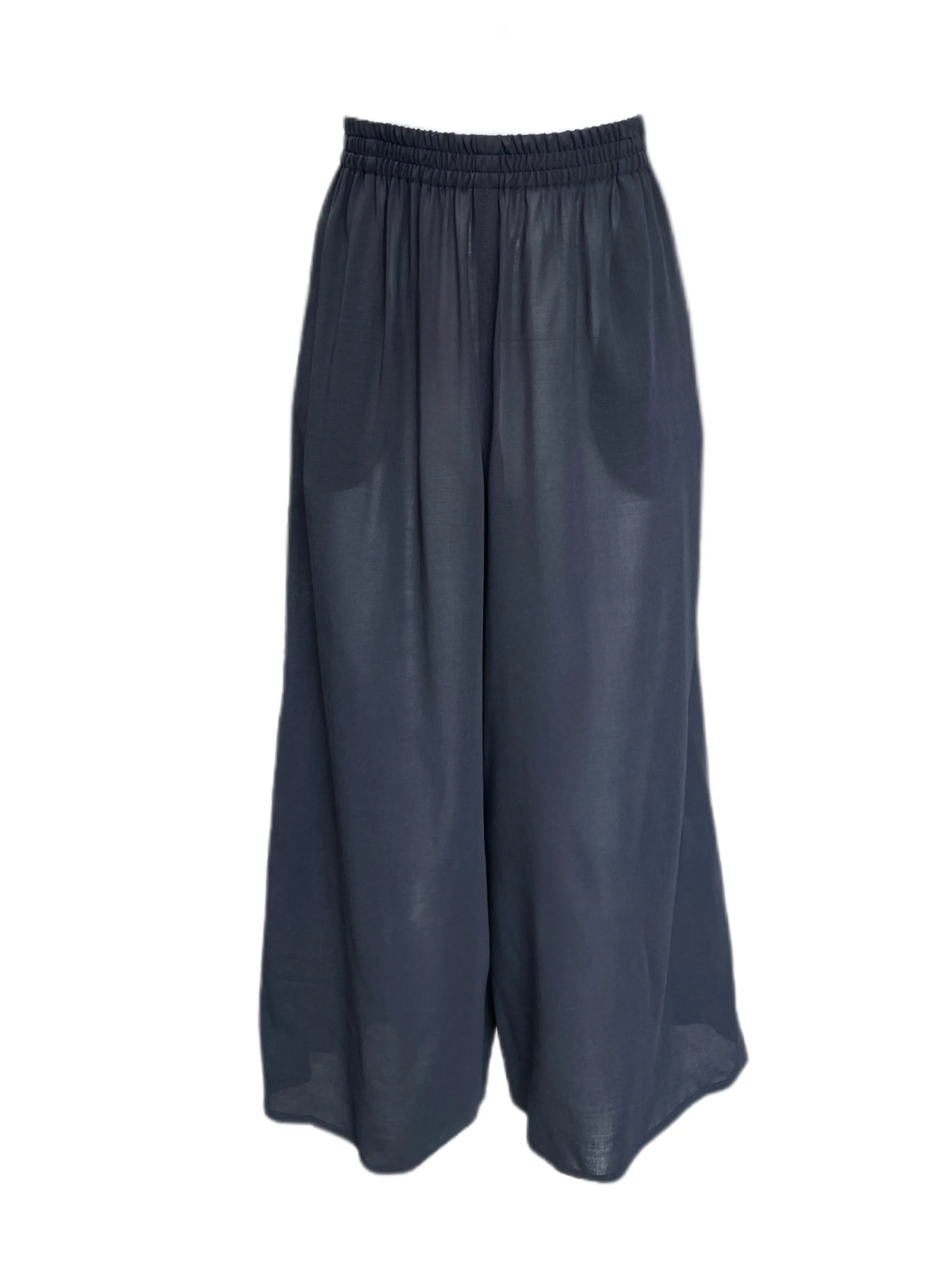 Max Mara Women's Navy Rey Virgin Wool Wide Leg Pants Size 4 NWT