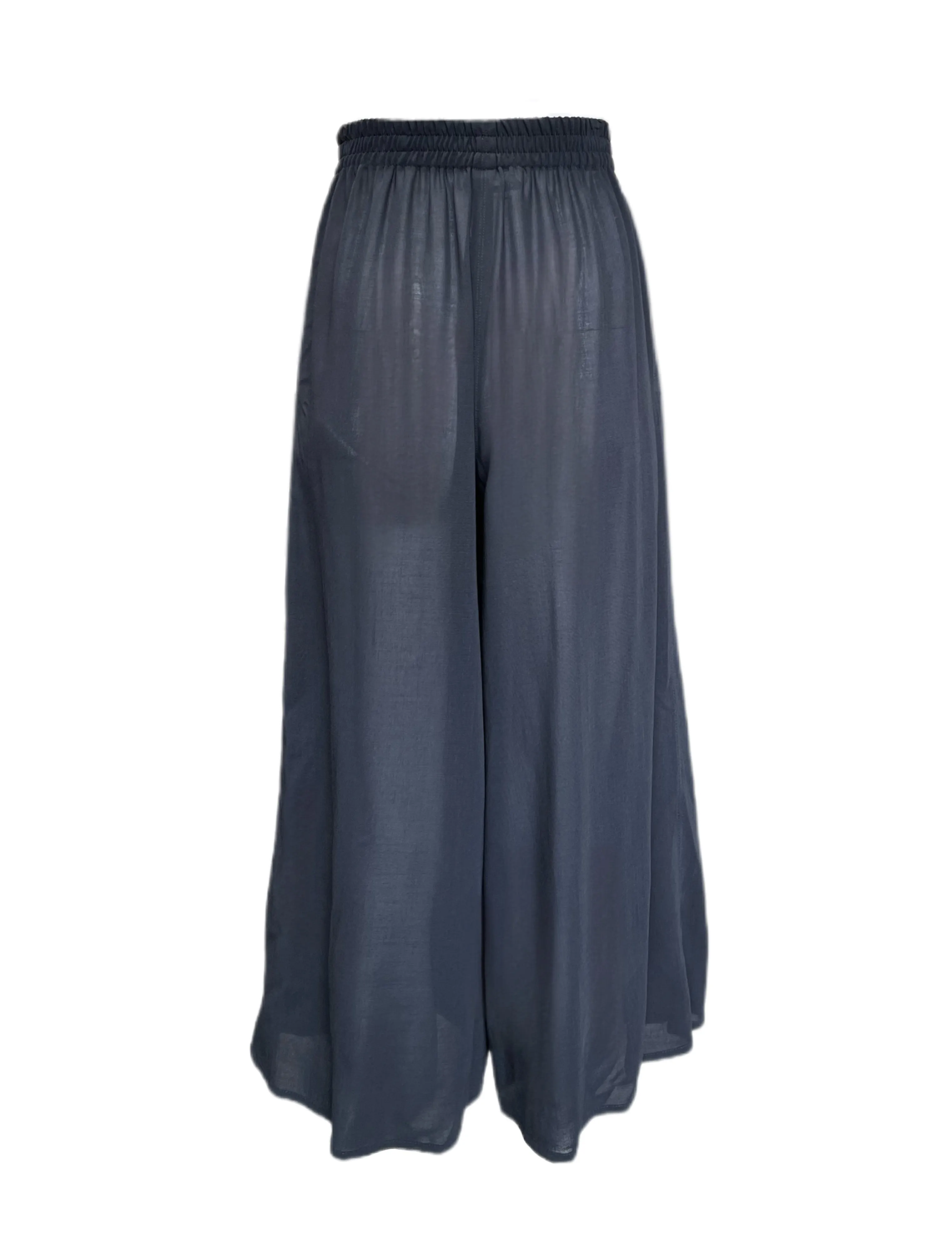 Max Mara Women's Navy Rey Virgin Wool Wide Leg Pants Size 4 NWT