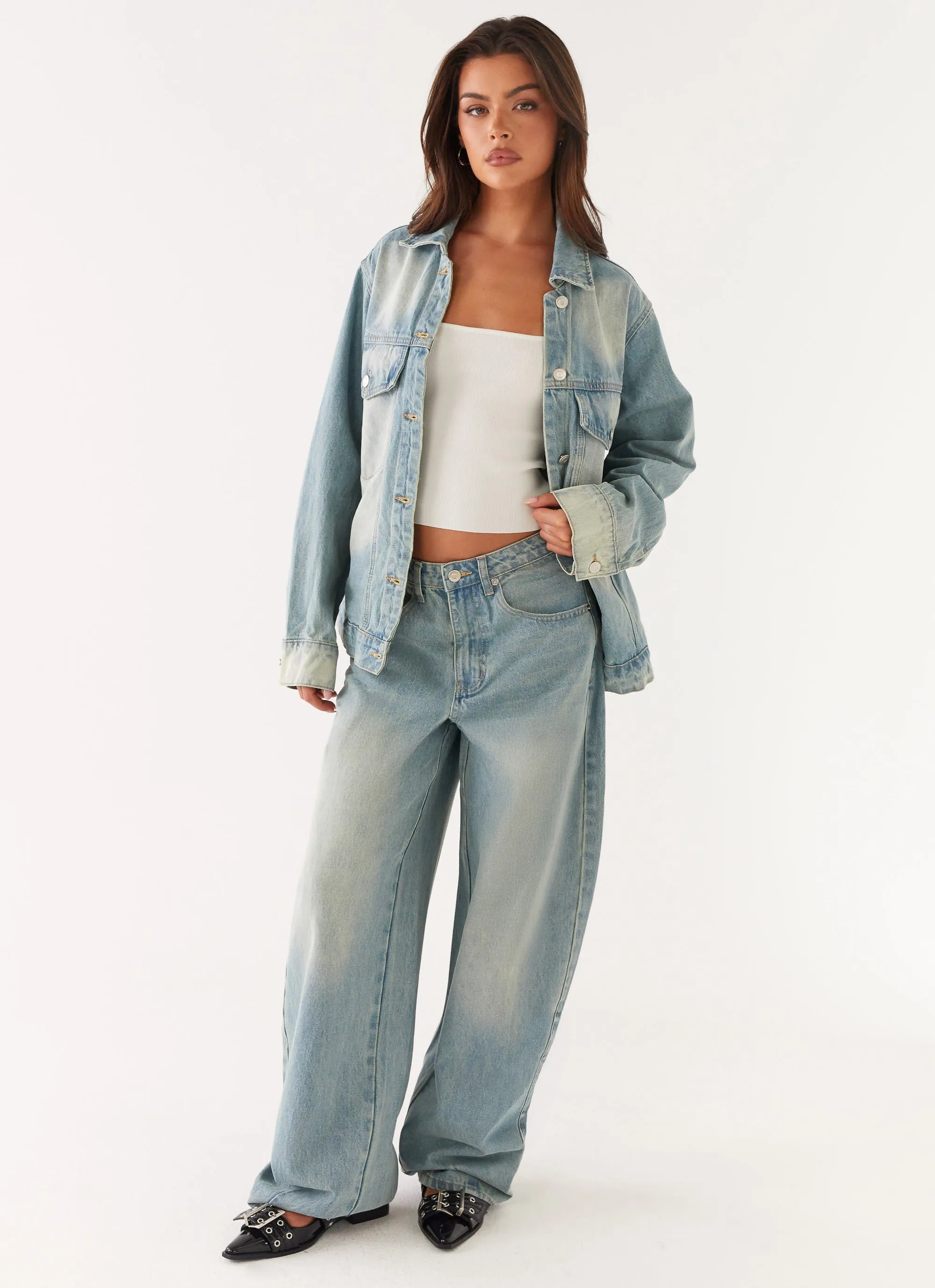Maxwell Baggy Jeans - Washed Blue