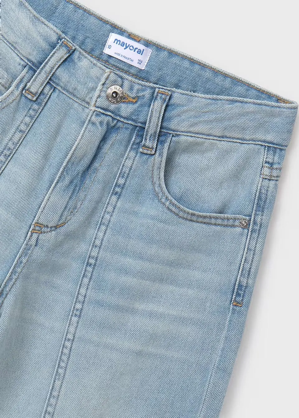 Mayoral Older Girls Flared Jeans 6538 Light Denim