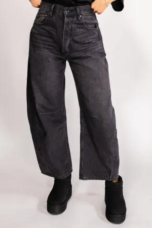 MEIMEIJ Mørk grå jeans med balloon fit