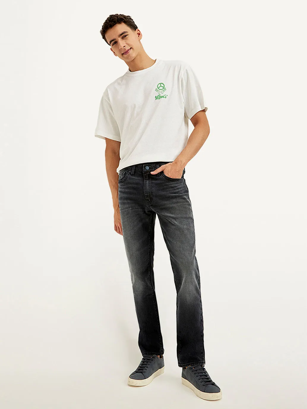 Men's 511 Black Slim Fit Mid Rise Jeans