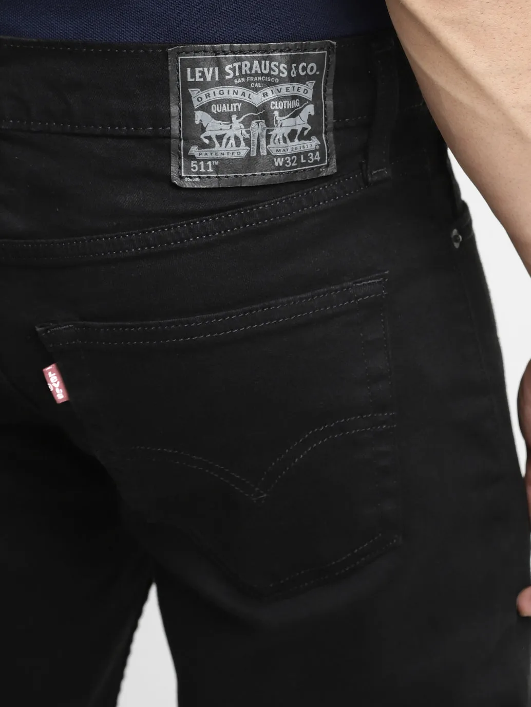 Men's 511 Black Slim Fit Mid Rise Jeans
