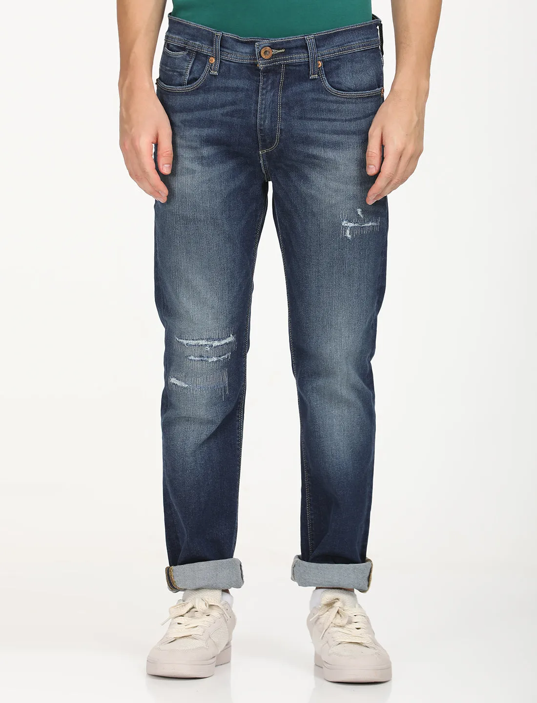 Men's 511 Blue Slim Fit Mid Rise Jeans