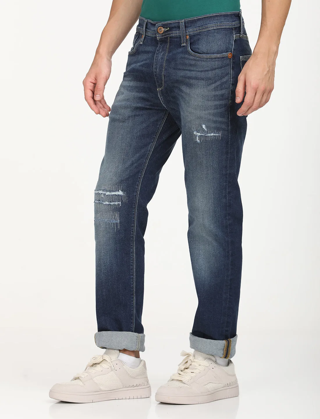 Men's 511 Blue Slim Fit Mid Rise Jeans