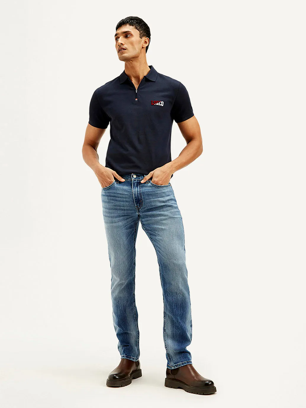Men's 511 Blue Slim Fit Mid Rise Jeans