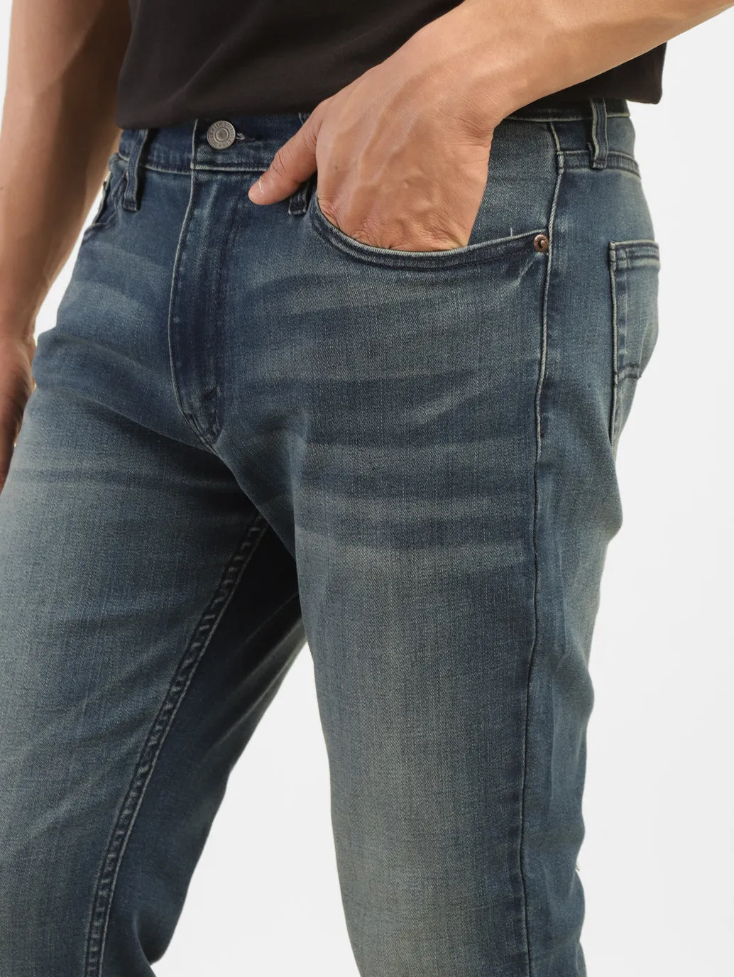 Men's 511 Blue Slim Fit Mid Rise Jeans