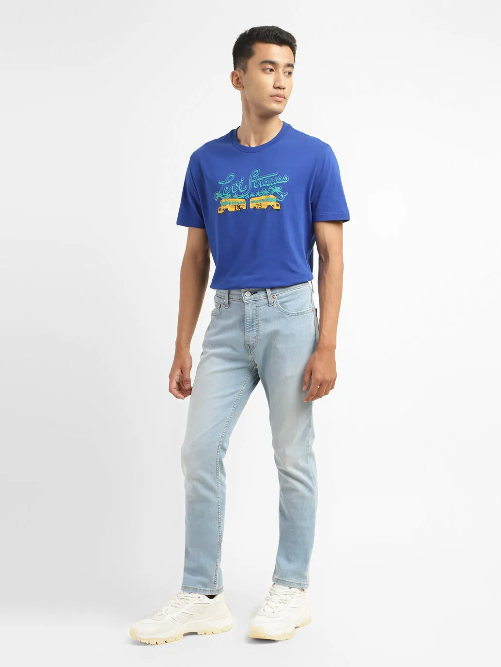 Men's 511 Blue Slim Fit Mid Rise Jeans