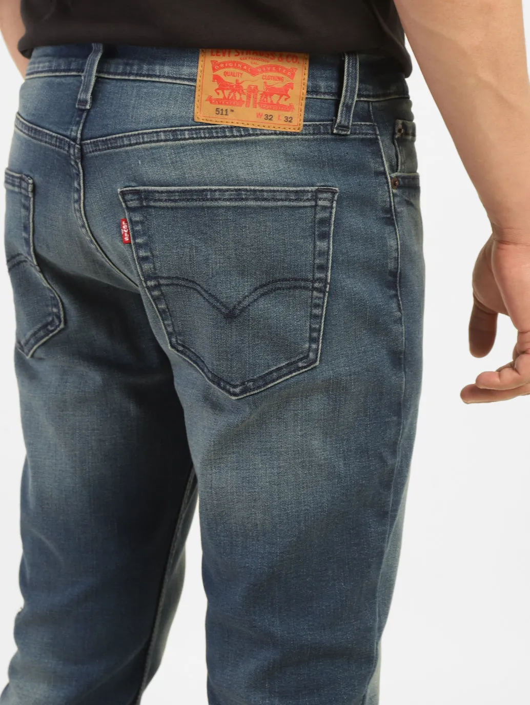 Men's 511 Blue Slim Fit Mid Rise Jeans