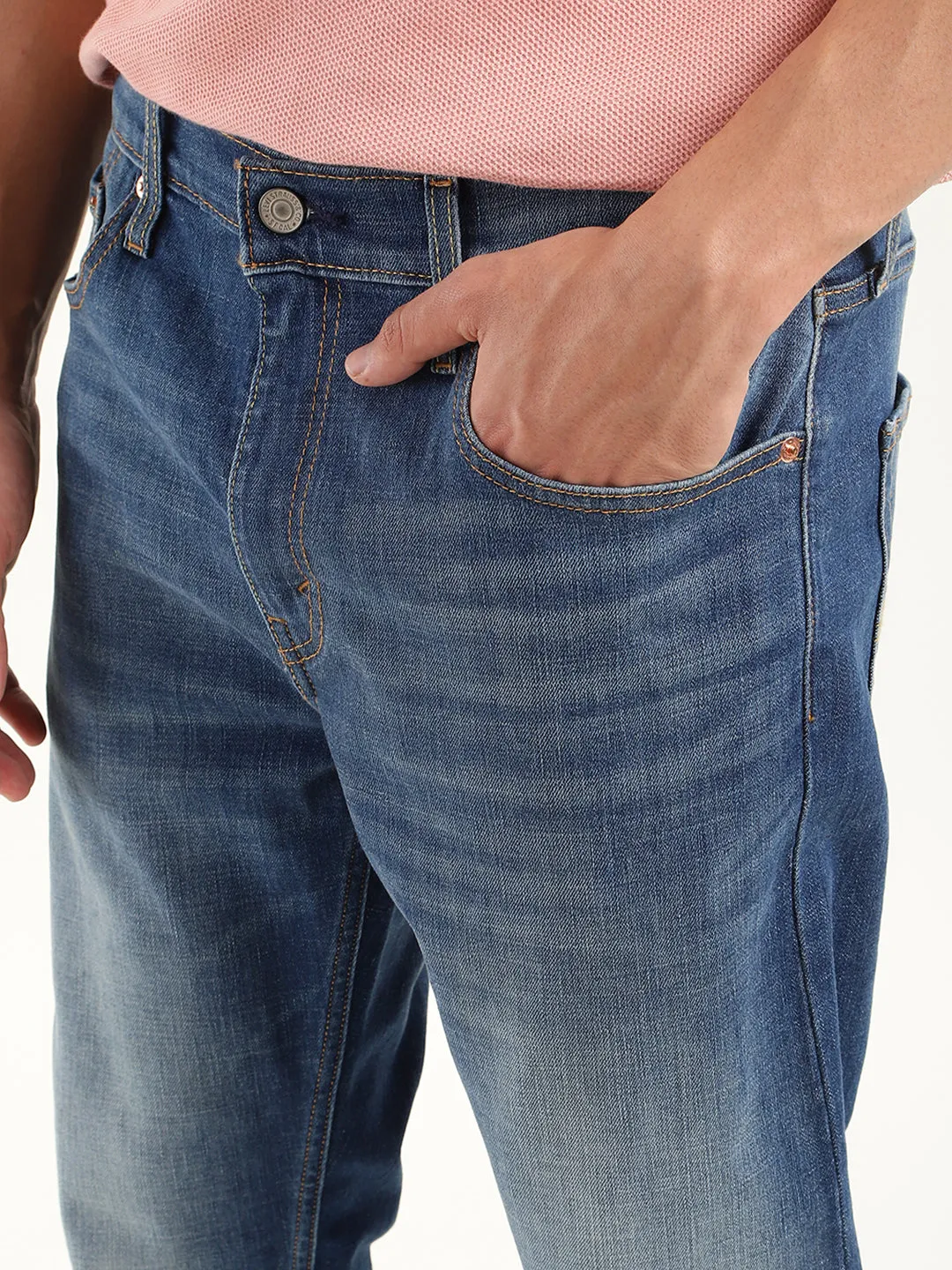 Men's 511 Blue Slim Fit Mid Rise Jeans