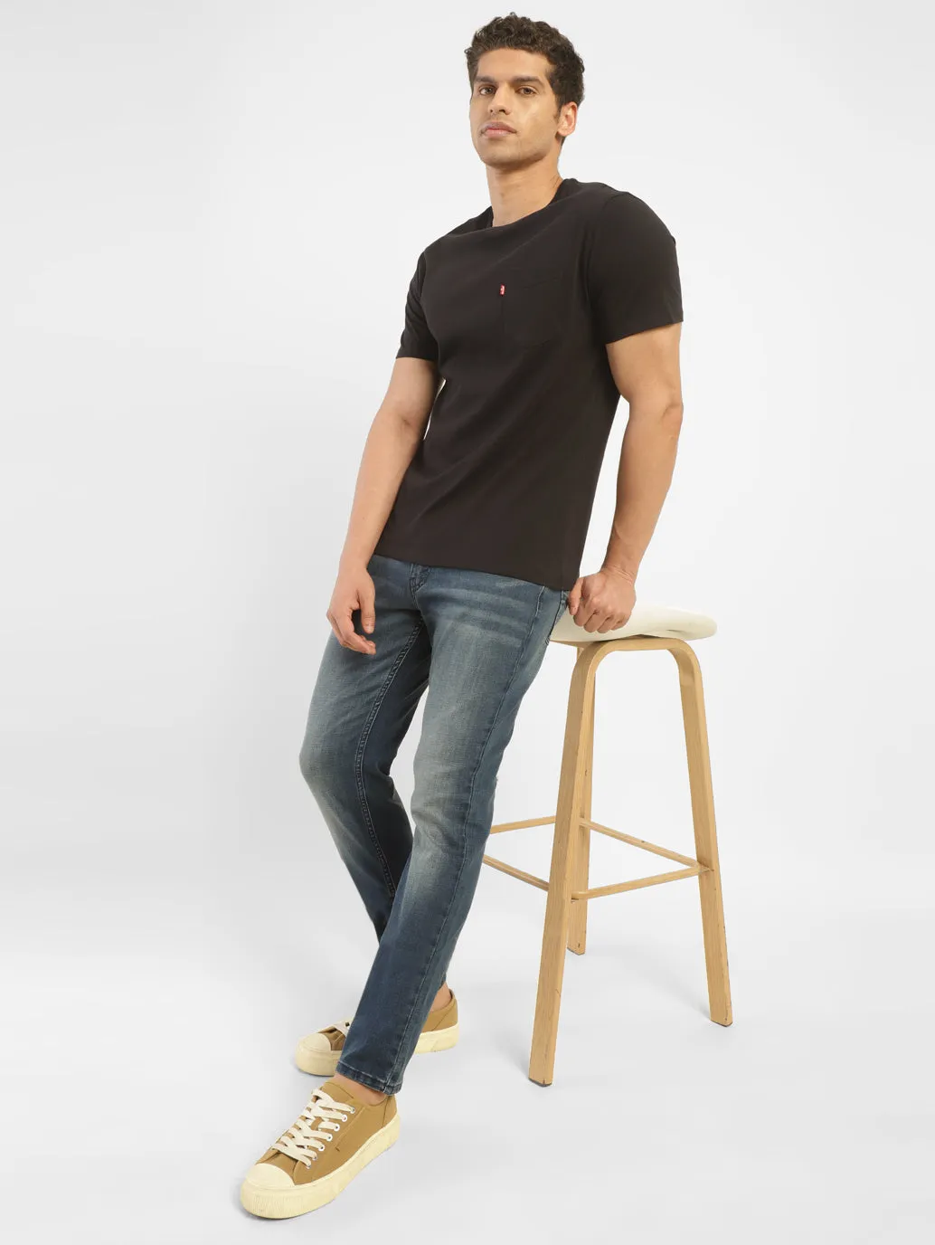 Men's 511 Blue Slim Fit Mid Rise Jeans