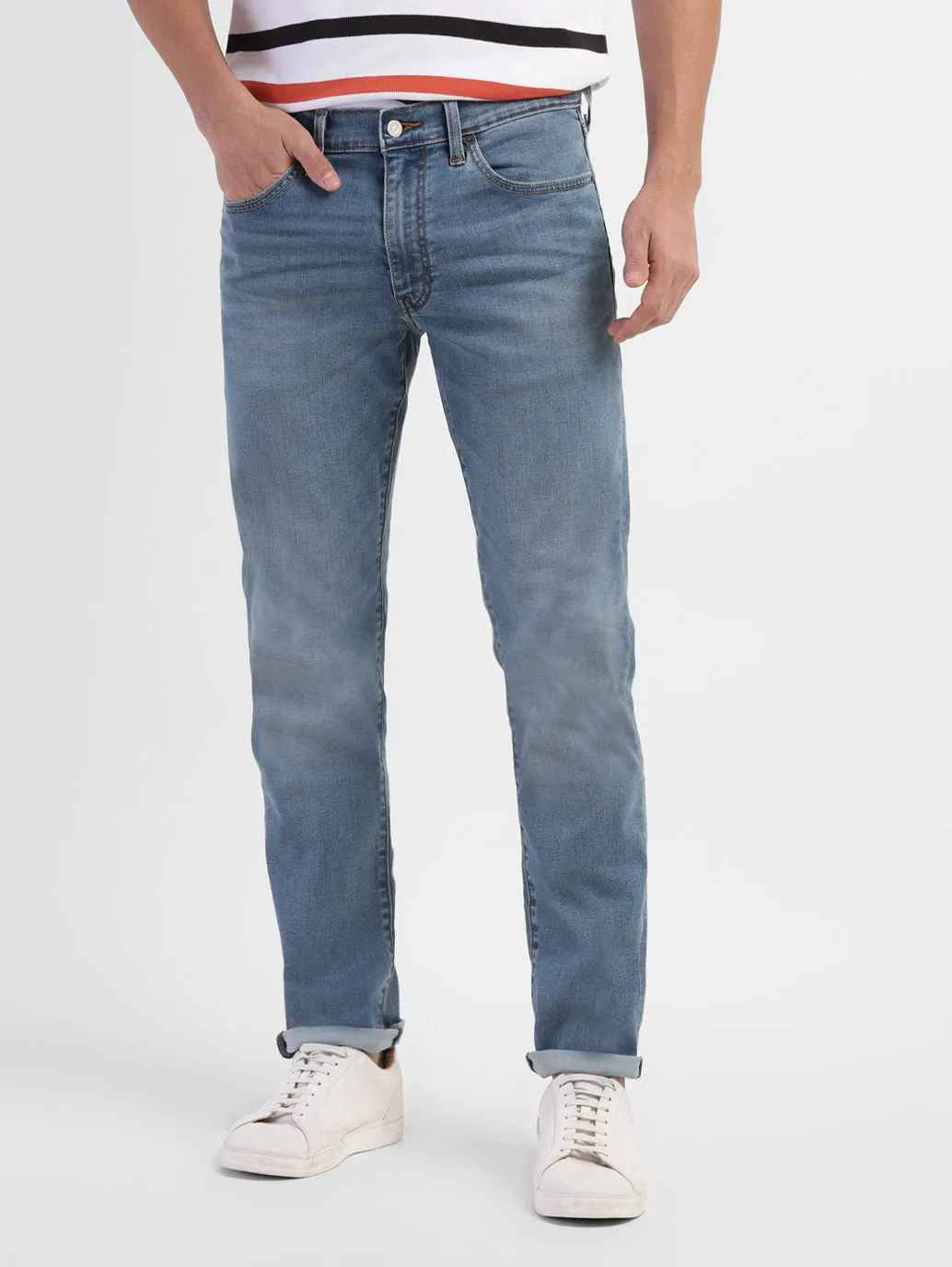 Men's 511 Blue Slim Fit Mid Rise Jeans