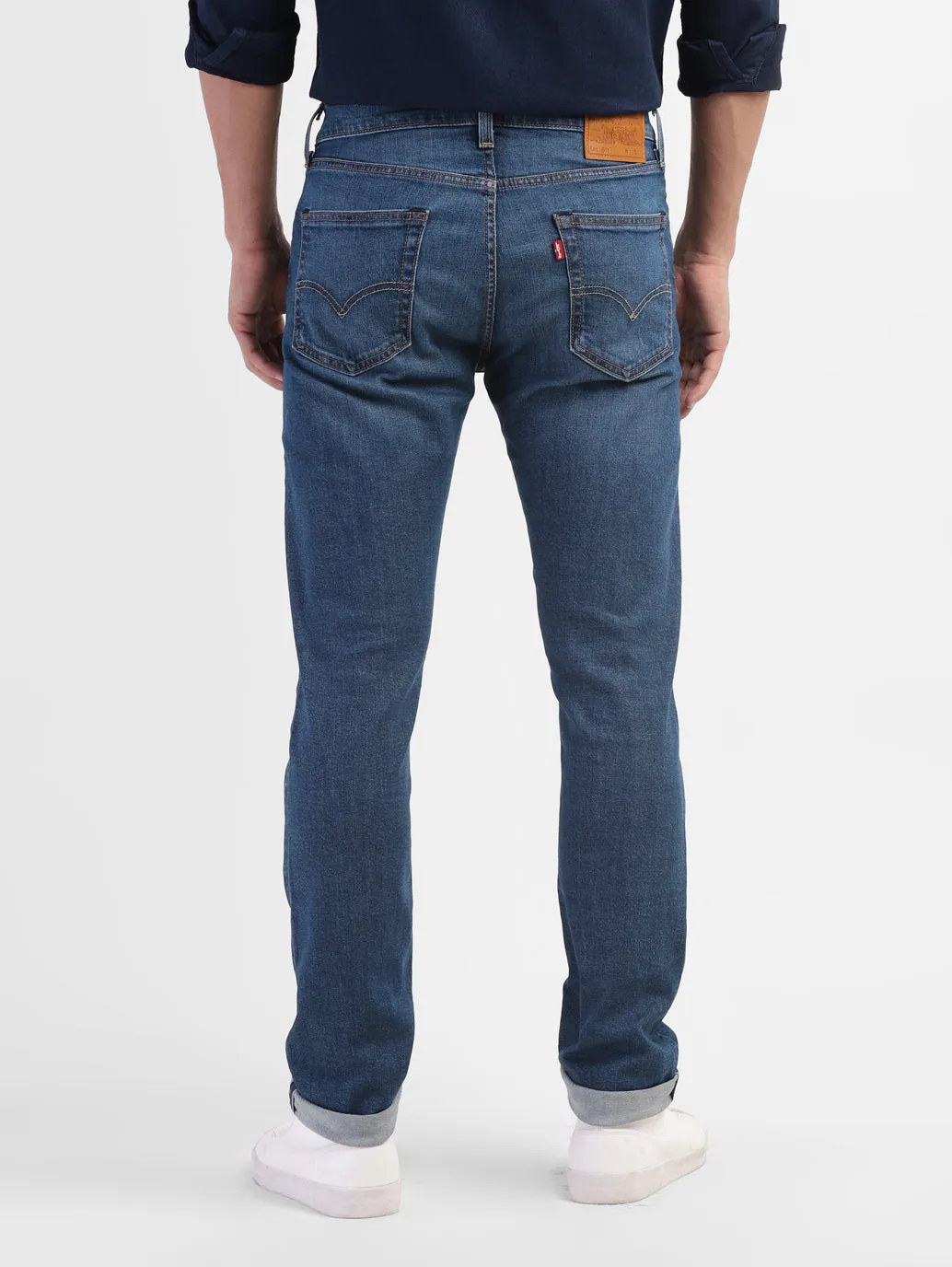 Men's 511 Blue Slim Fit Mid Rise Jeans
