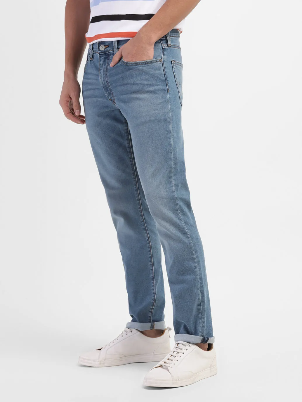 Men's 511 Blue Slim Fit Mid Rise Jeans