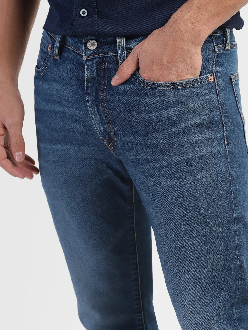 Men's 511 Blue Slim Fit Mid Rise Jeans