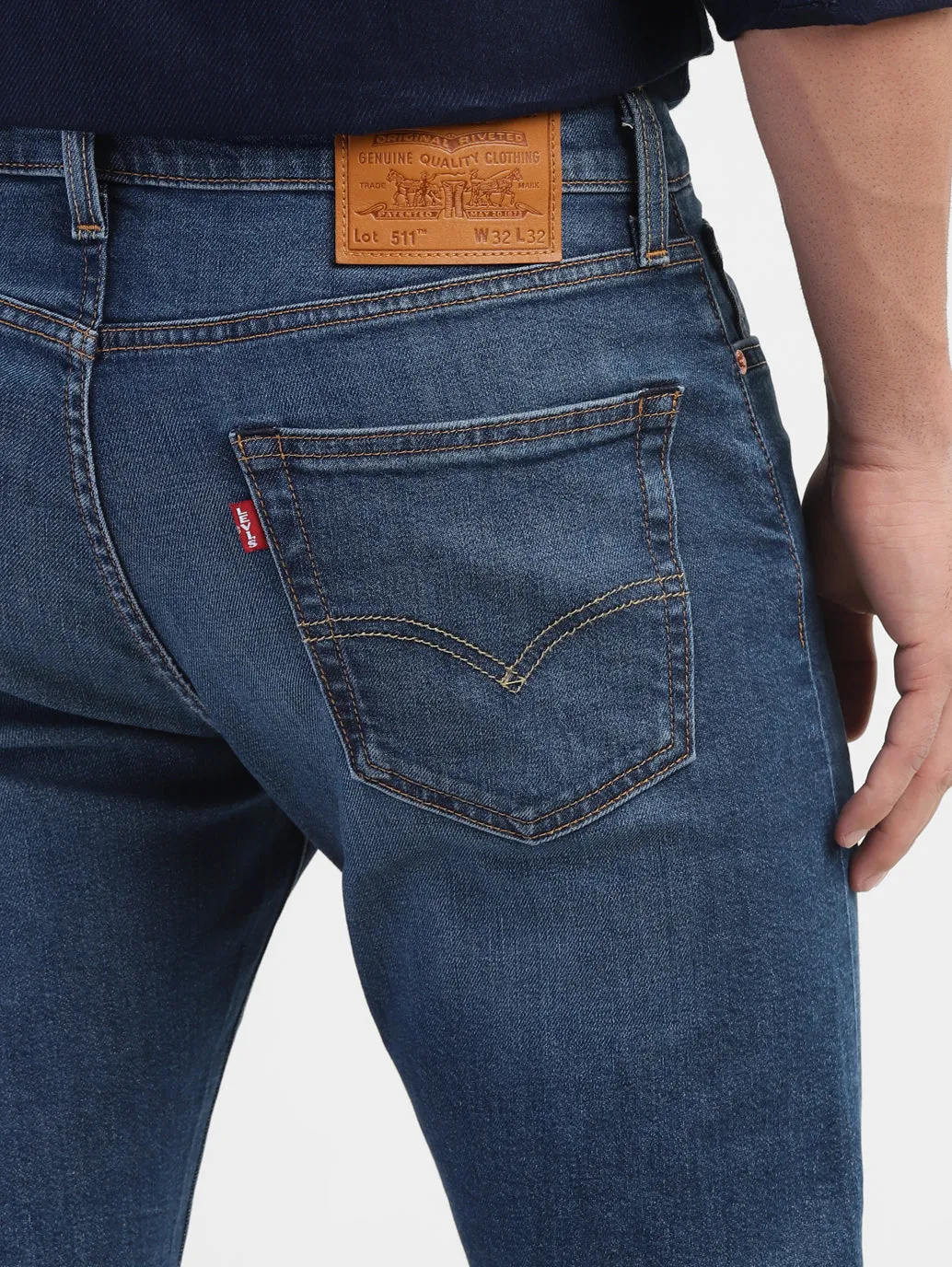 Men's 511 Blue Slim Fit Mid Rise Jeans