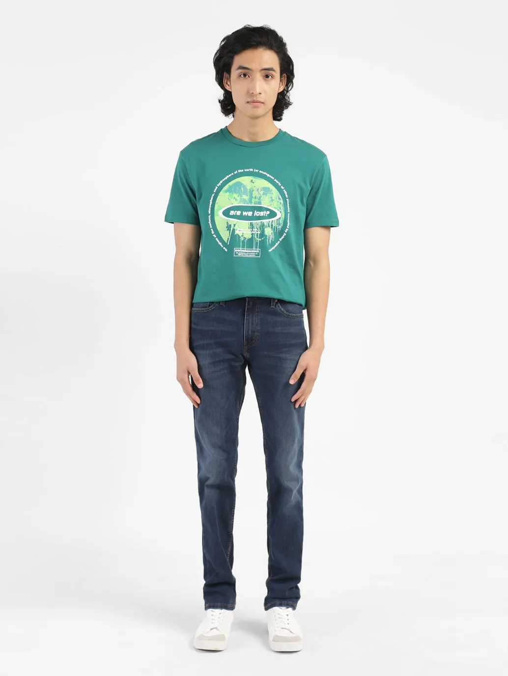 Men's 511 Blue Slim Fit Mid Rise Jeans