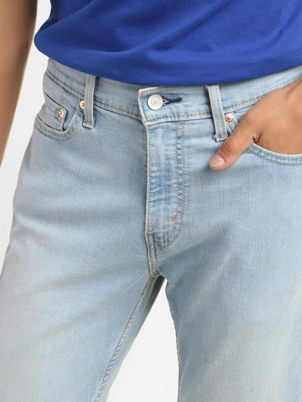 Men's 511 Blue Slim Fit Mid Rise Jeans