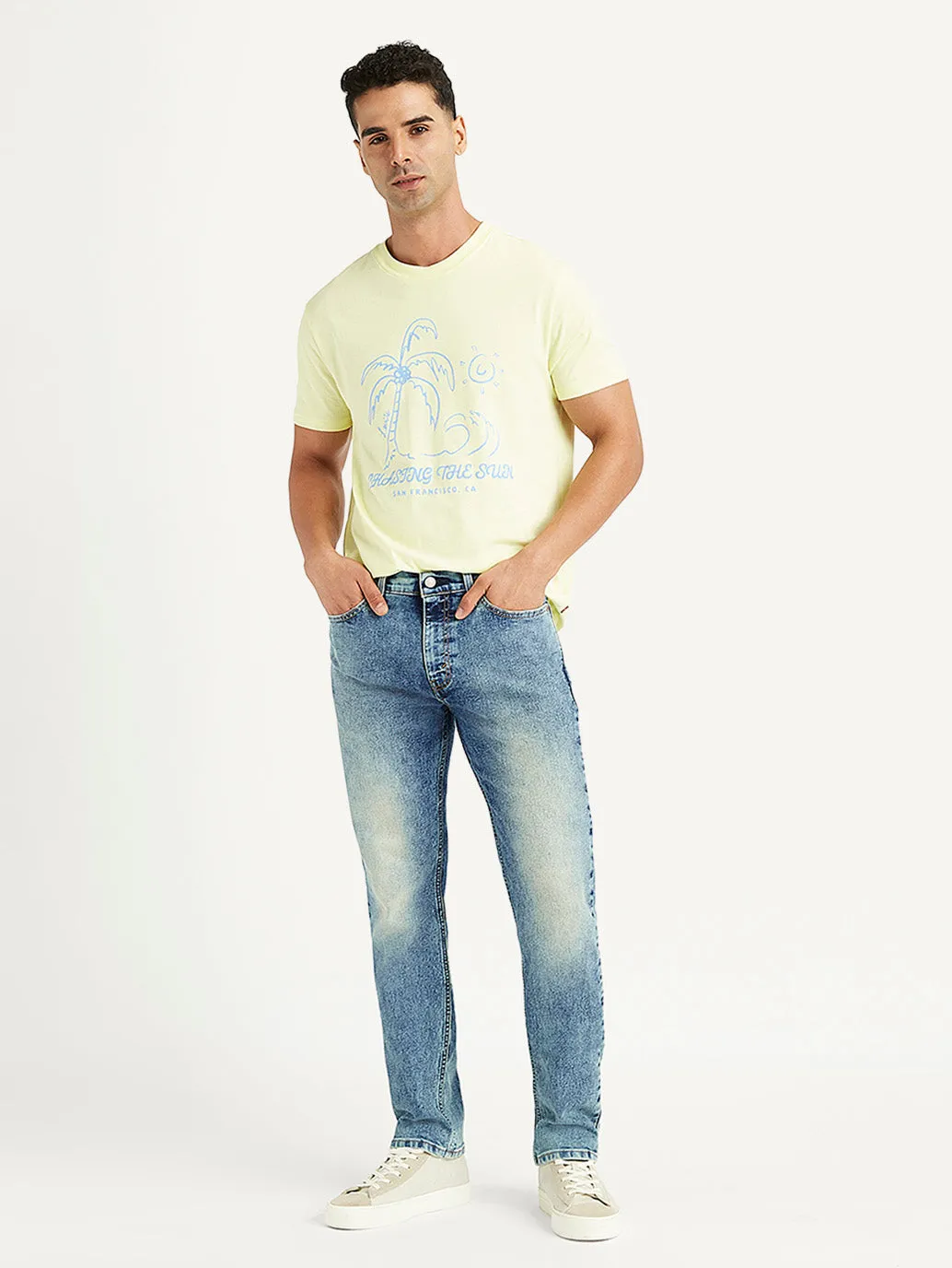 Men's 511 Blue Slim Fit Mid Rise Jeans