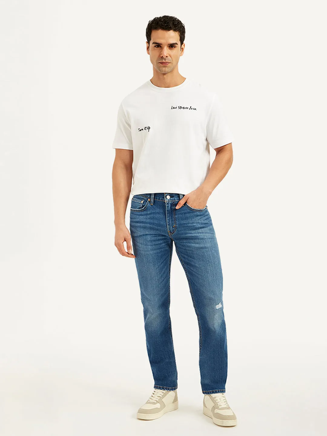 Men's 511 Blue Slim Fit Mid Rise Jeans