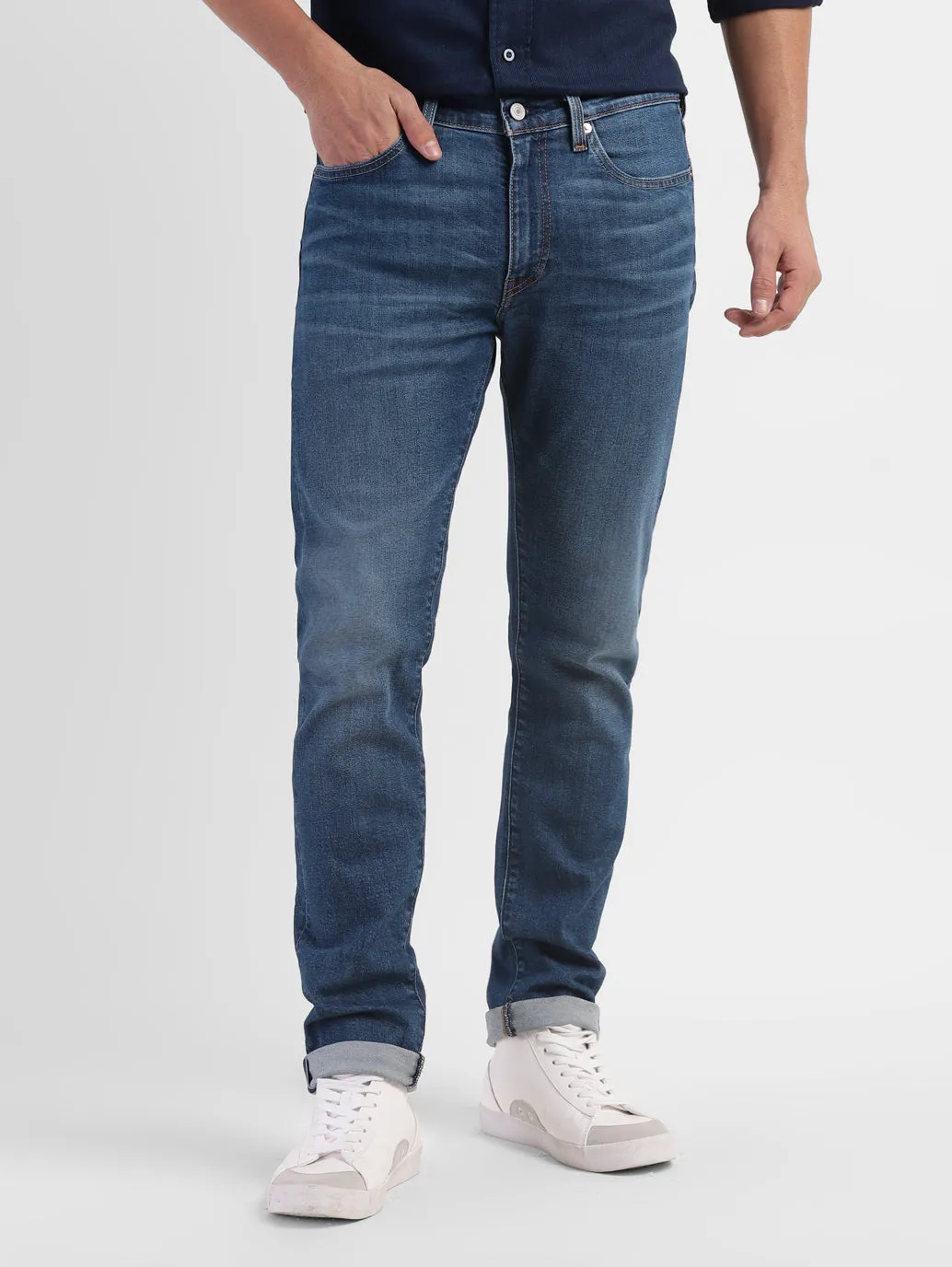 Men's 511 Blue Slim Fit Mid Rise Jeans