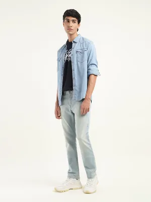Men's 511 Blue Slim Fit Mid Rise Jeans