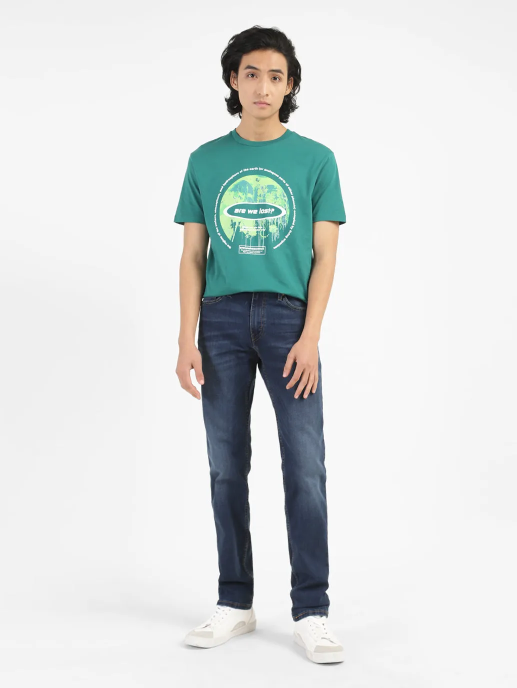 Men's 511 Blue Slim Fit Mid Rise Jeans
