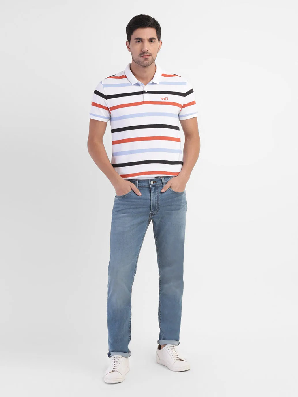 Men's 511 Blue Slim Fit Mid Rise Jeans
