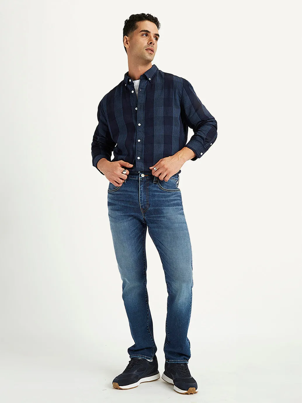 Men's 511 Blue Slim Fit Mid Rise Jeans
