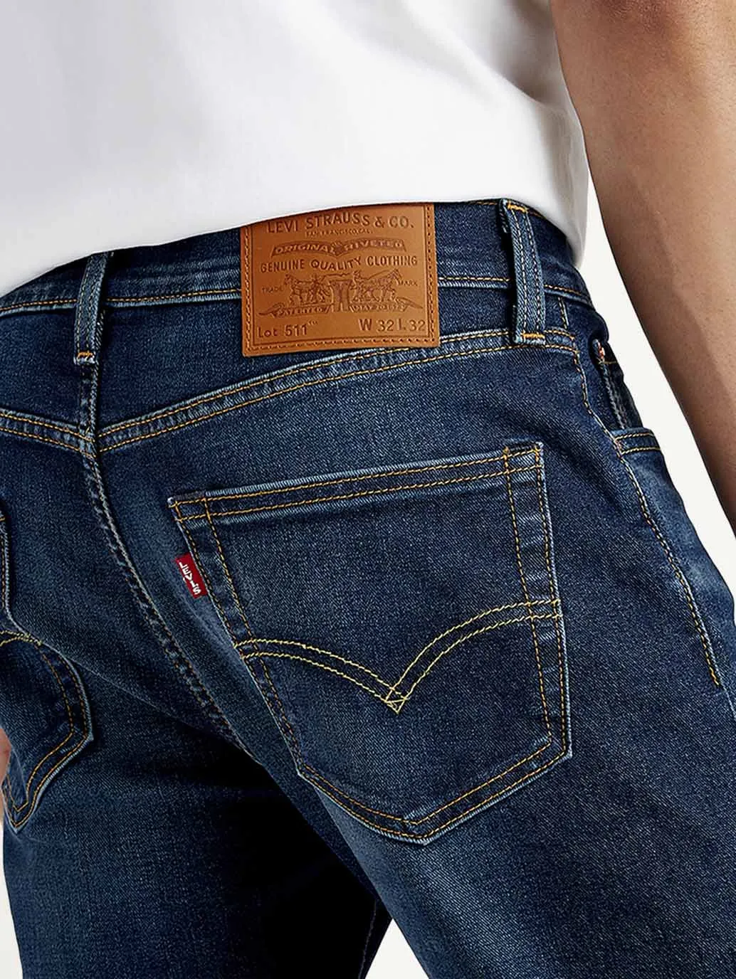 Men's 511 Blue Slim Fit Mid Rise Jeans
