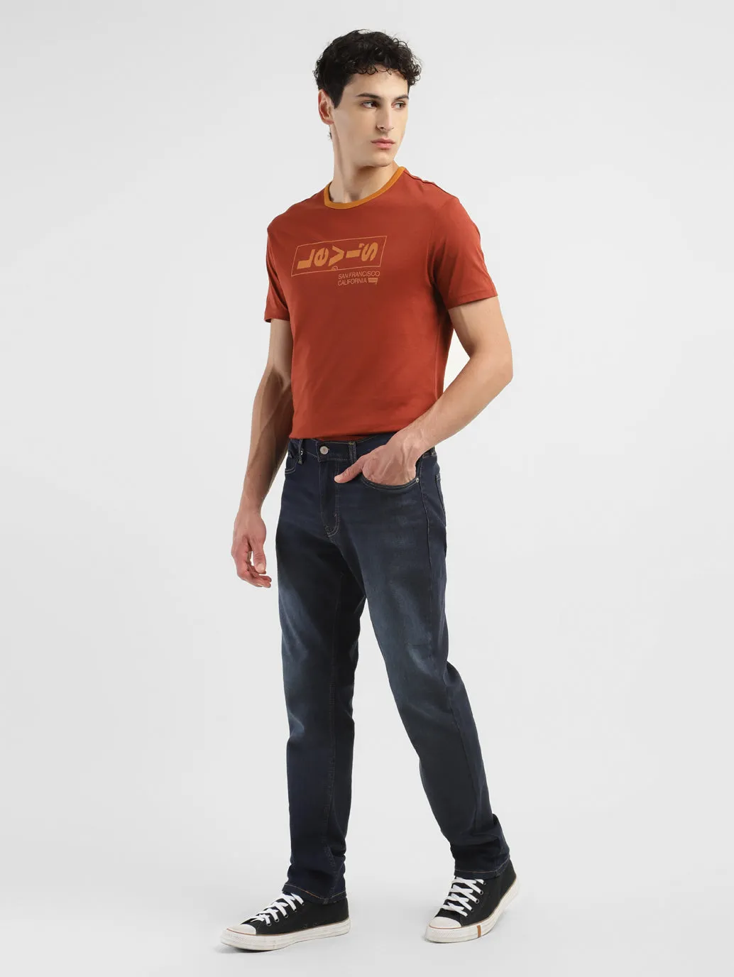 Men's 511 Blue Slim Fit Mid Rise Jeans