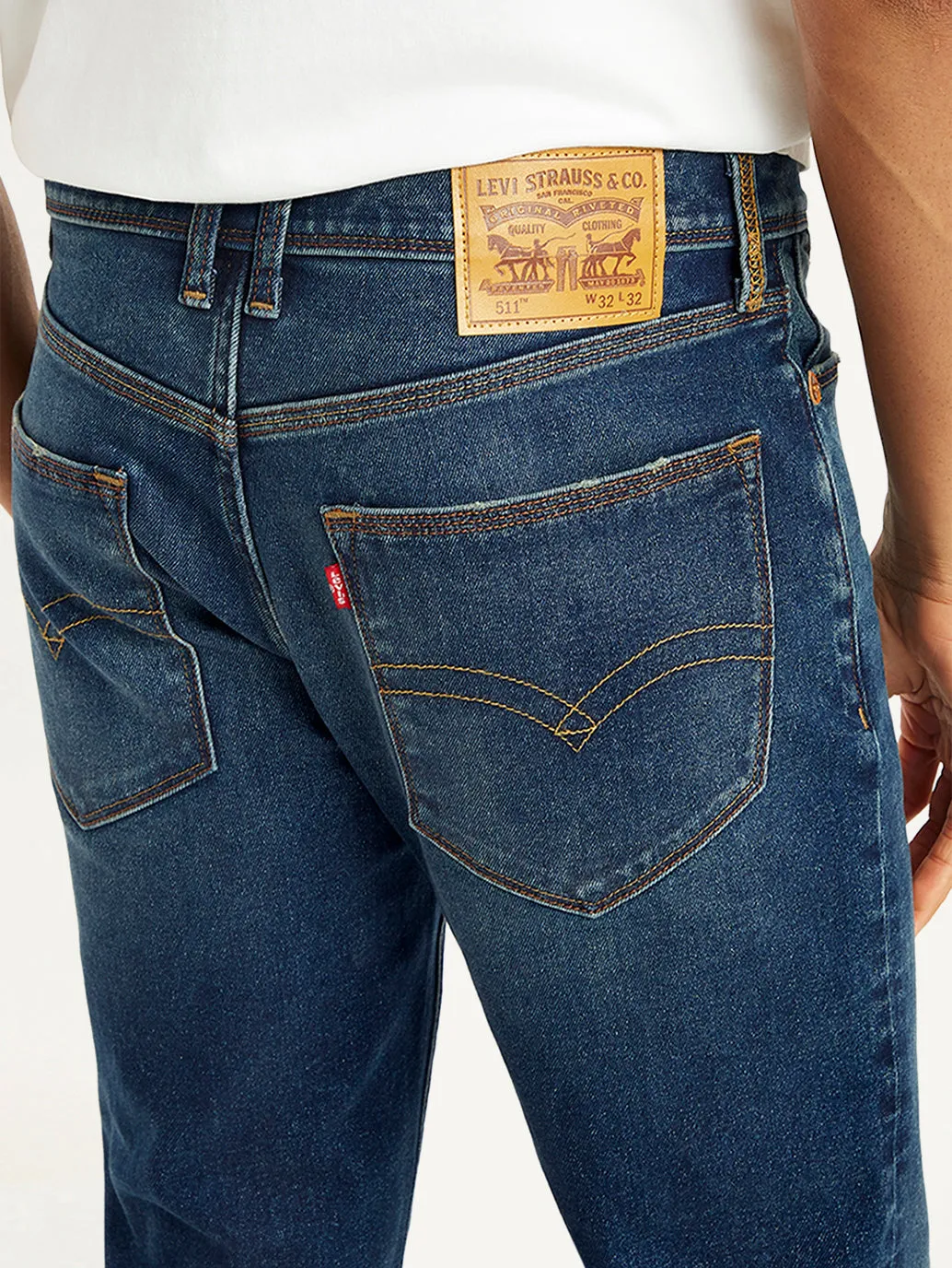 Men's 511 Blue Slim Fit Mid Rise Jeans