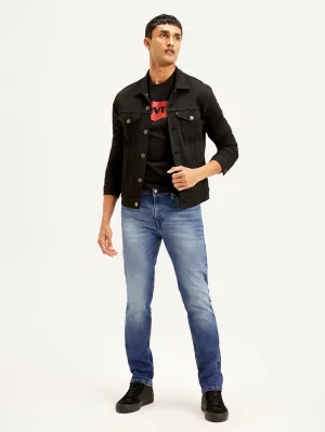 Men's 511 Blue Slim Fit Mid Rise Jeans